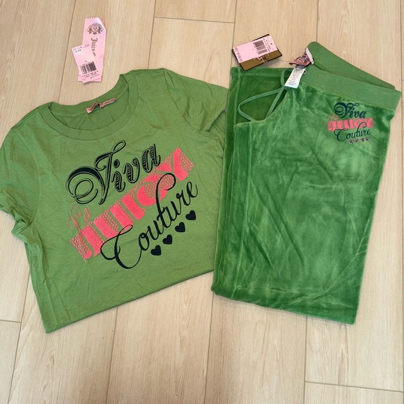 Juicy Couture Green Viva Lounge Set - Picture 1 of 1
